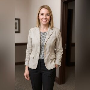 American Ridge Beige Blazer Women's Size Medium